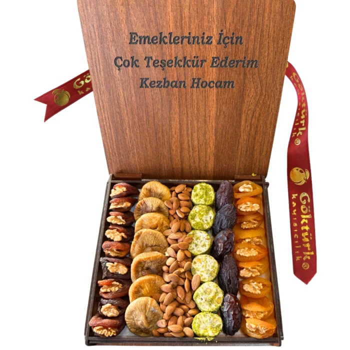 İsme Özel Mini Boy Hediyelik Kayısı Kutusu (1000 gram)